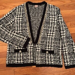 Chico’s sweater cardigan jacket Size 1 (M 8/10)